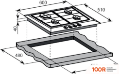 Варочная панель Weissgauff HG 640 BGH (25688)