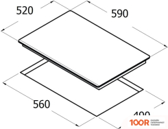 Варочная панель Schtoff H 6026 P13 IS (ЧЕРНОЕ СТЕКЛО) (25185)