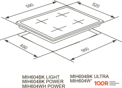 Варочная панель Meferi MIH604BK MATT ULTRA (24628)