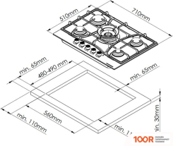 Варочная панель KUPPERSBERG FS 73 X (24029)