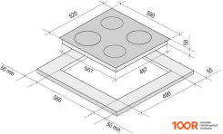 Варочная панель Krona VENTO 60 BL (23950)