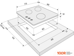 Варочная панель Krona FIERO 45 WH (23874)