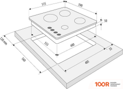 Варочная панель Krona CALORE 60 BL (23846)