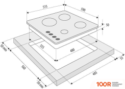 Варочная панель Krona ARDORE 60 WH (23840)