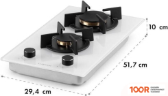 Варочная панель Klarstein GOLDFLAME DOMINO (БЕЛЫЙ) (23660)