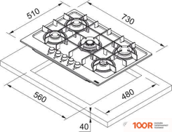 Варочная панель Franke FHMA 755 4G DC MB C (22545)