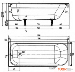 Ванна Wotte START 170Х70 (21384)