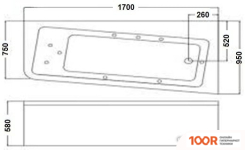 Ванна WeltWasser WW HB FLEESEN 170X95 WT (21370)