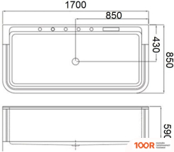 Ванна WeltWasser HB KELLER 170Х85 WT (21357)