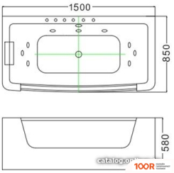 Ванна WeltWasser HB BULLEN 170X85 WT (21353)