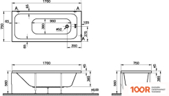 Ванна Vitra OPTIMUM NEO 170X70 64530001000 (21344)