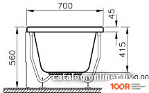 Ванна Vitra NEON 170X70 52530001000 (С НОЖКАМИ 59990251000) (21340)