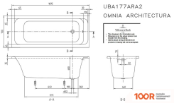 Ванна Villeroy & Boch OMNIA ARCHITECTURA DUO 170X70 UBA177ARA2V-01 (21325)
