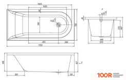 Ванна Ventospa SPIRIT LA 170X70 (С НОЖКАМИ) (21303)