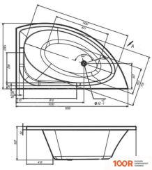 Ванна Ventospa LUNA 170Х100L (21236)