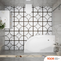 Ванна Triton СОФИЯ 170Х95R (С КАРКАСОМ, ЭКРАНОМ, СИФОНОМ) (21072)