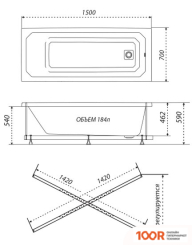 Ванна Triton ПРАГА 150Х70 (20988)