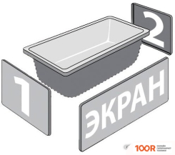 Ванна Triton ПРАГА 150X70 (С НОЖКАМИ И ЭКРАНОМ) (20980)