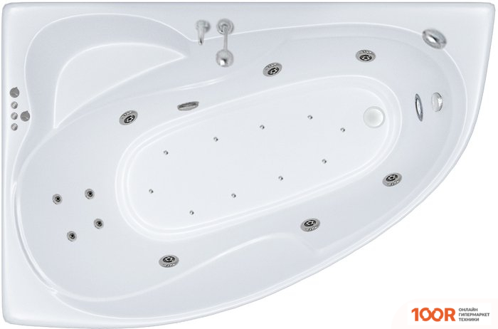 Ванна Triton НИКОЛЬ ГИДРОМАССАЖНАЯ 160X100L ПРЕМИУМ (20942)