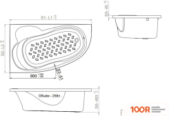 Ванна Triton КАЙЛИ ГИДРОМАССАЖНАЯ 150X100L ПРЕМИУМ (20847)