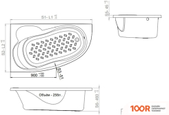 Ванна Triton ИЗАБЕЛЬ ГИДРОМАССАЖНАЯ 170X100L РЕЛАКС (20819)