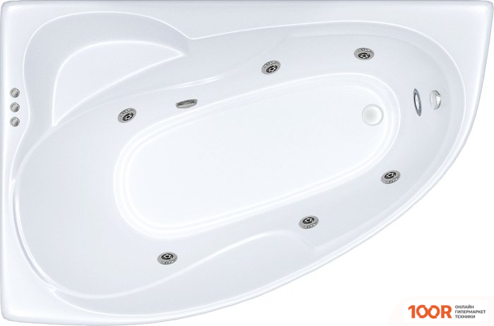 Ванна Triton ИЗАБЕЛЬ 170X100 ЭКСТРА РЕЛАКС R FLAT (С ГИДРОМАССАЖЕМ) (20809)