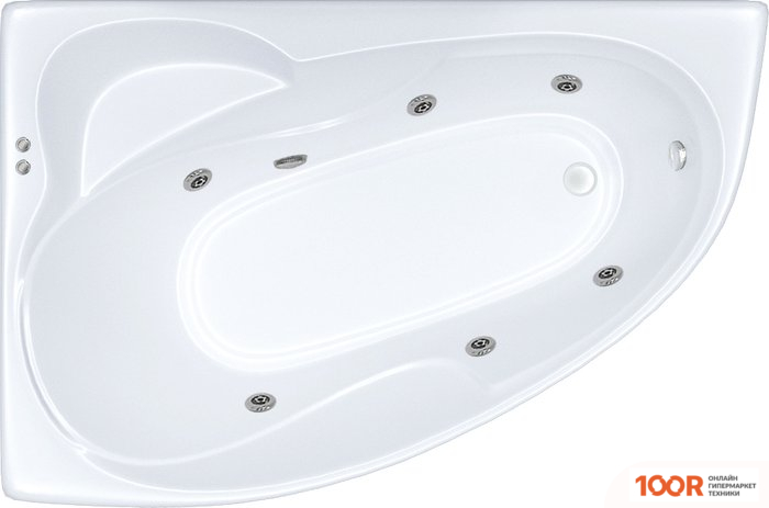 Ванна Triton ИЗАБЕЛЬ 170X100 R БАЗОВАЯ FLAT (С ГИДРОМАССАЖЕМ) (20803)
