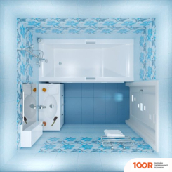 Ванна Triton АЛЕКСАНДРИЯ 170X75 (С НОЖКАМИ, ЭКРАНОМ И СИФОНОМ) (20626)