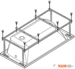 Ванна Santek ТЕНЕРИФЕ 170X70 (С КАРКАСОМ И ЭКРАНОМ) (20530)