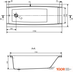 Ванна Santek САНТОРИНИ 150X70 1WH302497 (С КАРКАСОМ И ЭКРАНОМ) (20522)