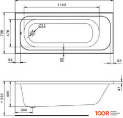 Ванна Santek ЛАММА 170X70 1WH501747 (20509)