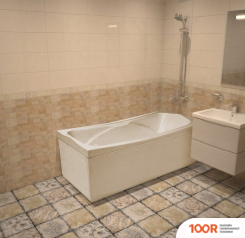 Ванна Santek КОРСИКА 180X80 1WH111981 (С КАРКАСОМ И ЭКРАНОМ) (20507)