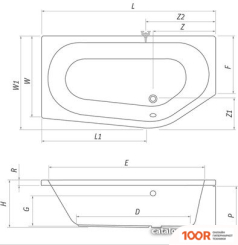 Ванна Roth ACTIVA NEO 170X90 (ЛЕВАЯ) (20451)
