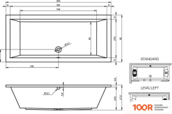 Ванна Riho LUSSO 200X90 (С НОЖКАМИ) (20257)