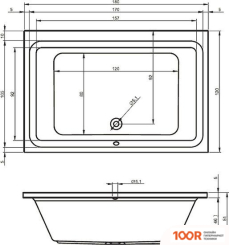 Ванна Riho CASTELLO 180X120 (С НОЖКАМИ) (20125)