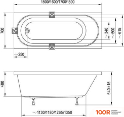 Ванна Ravak SONATA II 150X70 C633R00000 (20097)