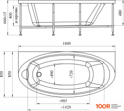 Ванна Radomir НЕАПОЛИ 180X85 1-01-2-0-1-031К (СИФОН ХРОМ) (19966)