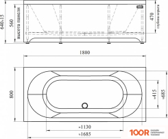 Ванна Radomir ВАЛЬС 180X80 1-01-0-0-1-183 (19853)