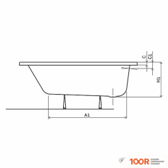 Ванна Kolo SUPERO 150X75 5341000 (С НОЖКАМИ) (19810)