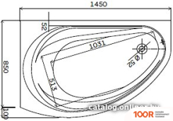 Ванна Kolo SUPERO 145X85 L 5534000 (С НОЖКАМИ) (19806)