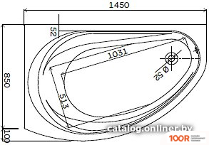 Ванна Kolo SUPERO 145X85 L 5534000 (С НОЖКАМИ) (19806)