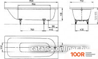 Ванна Kaldewei SANIFORM PLUS 373-1 170X75 112600013001 (EASY-CLEAN) (19731)