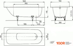 Ванна Kaldewei SANIFORM PLUS 350 150X70 (19709)