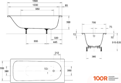 Ванна Kaldewei EUROWA 150X70 (С НОЖКАМИ) (19702)