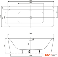 Ванна Jaquar LAGUNA 180X80 JBT-WHT-FSBTLG6001 (19677)