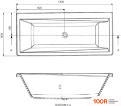 Ванна Jaquar JKUBIX PRIME 180X80 BT-WHT-KUBIXP180X (19673)