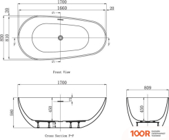 Ванна Jaquar EGGY JBT-WHT-FSBTPB278X (19670)