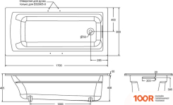 Ванна Jacob Delafon ARCHER 170X80 E6D904-0 (19646)