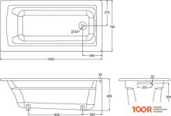 Ванна Jacob Delafon ARCHER 150X75 E6D906-0 (19645)