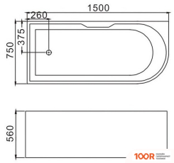 Ванна Grossman GR-2201L 150X75 (19612)